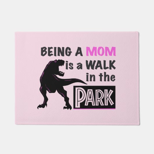Funny Dinosaur Mam is een Walk in het Park Deurmat (Voorkant)