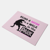 Funny Dinosaur Mam is een Walk in het Park Deurmat (Schuin)