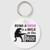 Funny Dinosaur Mam is een Walk in het Park Sleutelhanger (Achterkant)