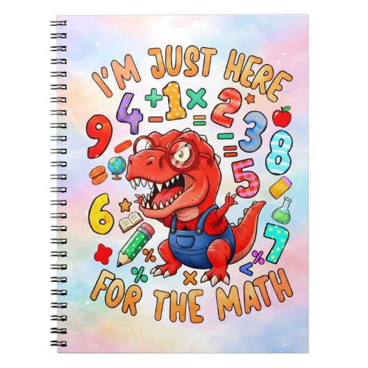 Funny Dinosaur Math Notebook for Kids Notitieboek (Voorkant)