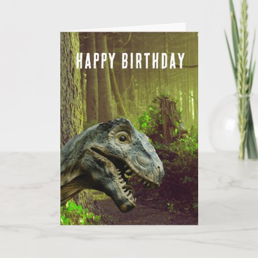 Funny Dinosaur Old Age Birthday Kaart (Voorkant)