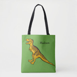 Funny Dinosaur personnalisé nom et sacs couleur