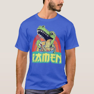Funny Dinosaur Ramen Cute Anime Trex Japanse Rame T-shirt