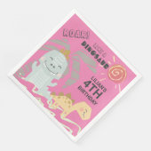 Funny Dinosaur Roar Kids Birthday Party Servet (Hoek)