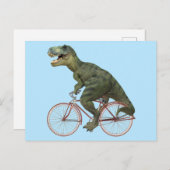 Funny Dinosaur TRex Bicycle Cycling Briefkaart (Voorkant / Achterkant)