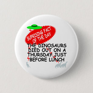 Funny Dinosaur-uitsterven Ronde Button 5,7 Cm