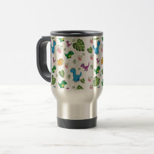 Funny Dinosaur vertrekt Travel Mug Reisbeker