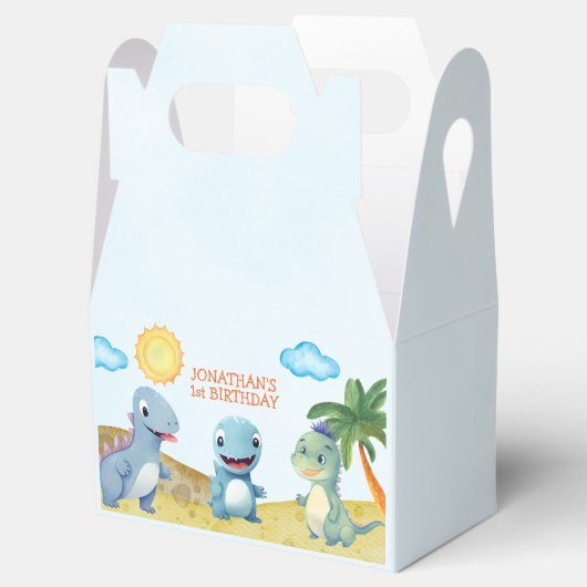 Funny Dinosaurs, Boy's birthday Bedankdoosjes (Geopend)