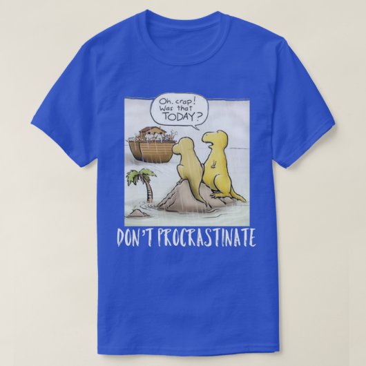 Funny dinosaurs en Noahs ark graphics design T-shirt (Design voorkant)
