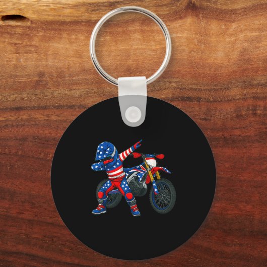 Funny Dirt Bike Art Rider Motocross Motorcycle Dir Sleutelhanger (Voorkant)