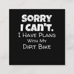 Funny Dirt Bike Quote Motocross racecymotor Vierkante Visitekaartje
