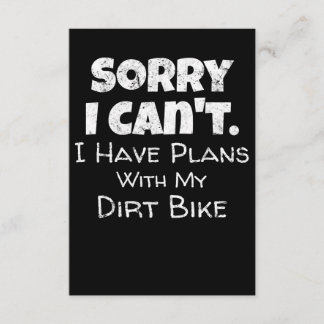 Funny Dirt Bike Quote Motocross Racing Motorcycle Informatiekaartje
