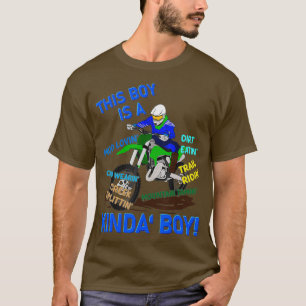 Funny Dirt Biking Gezegde Boy Funny Motorcross T-shirt