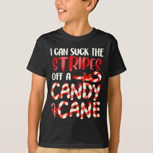 Funny Dirty Candy Cane Christmas Hilarious Santa H T-shirt (Voorkant)