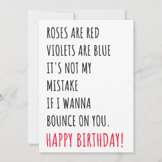 Funny Dirty Happy Birthday Card for Him Kaart