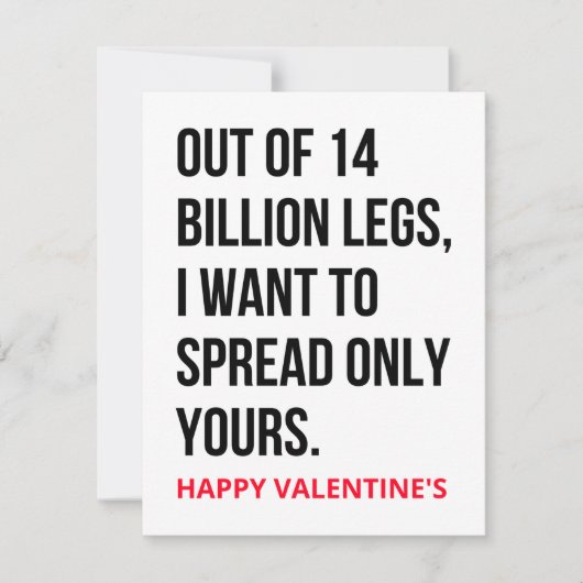 Funny Dirty Naughty Valentines Carte de jour et ca (Devant)