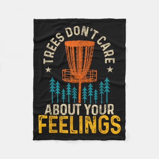 Funny Disc Golf Apparel Co. Disc Golf Trees Don't  Fleece Deken (Voorkant)