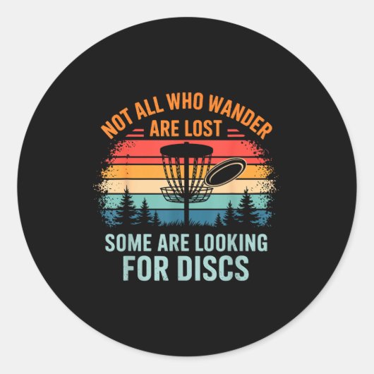 Funny Disc Golf Art For Men Women Disc Golfer Play Ronde Sticker (Voorkant)