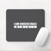 Funny Disc Golf Quote Design, I Am Understable Fri Muismat (Met muis)
