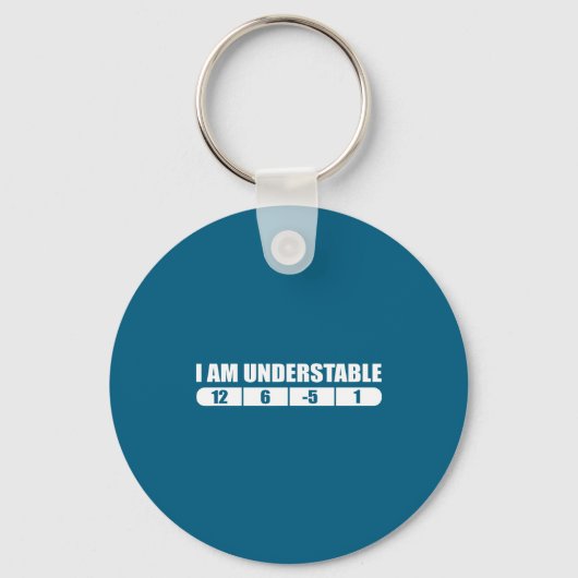 Funny Disc Golf Quote Design, I Am Understable Fri Sleutelhanger (Voorkant)