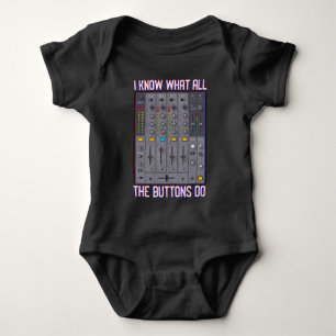 Funny Disco Techno DJ Button Mixer Romper