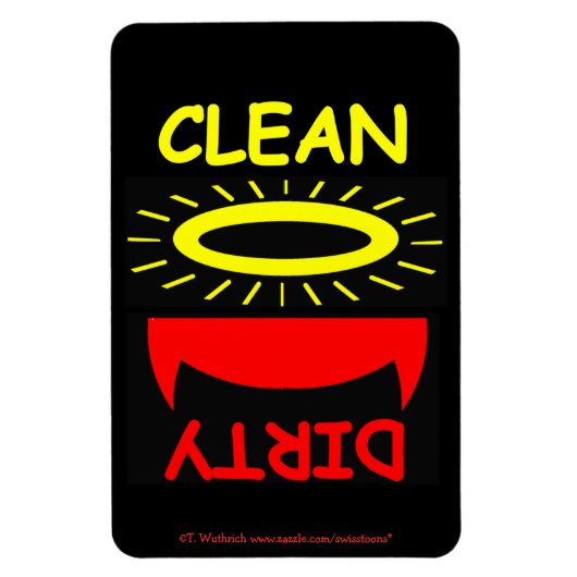 Funny Dishwasher Magnet Devil Angel Magneet (Verticaal)