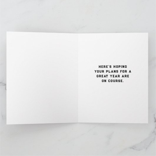 Funny Disk Golf Birthday Kaart (Binnen)