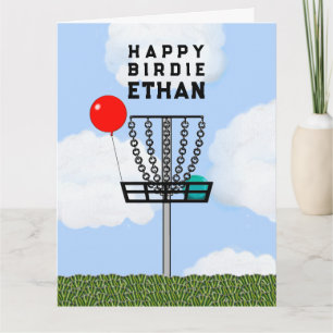 Funny Disk Golf Birthday Kaart