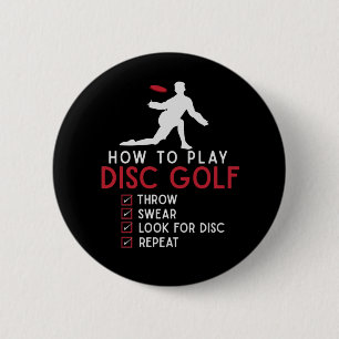 Funny Disk Golf Instruction Frisbee Disk Golfing Ronde Button 5,7 Cm