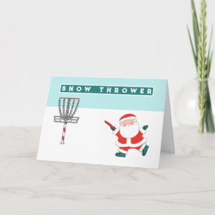Funny Disk Golf Kerstmis Feestdagen Kaart
