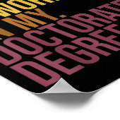 Funny Dissertation , Sorry I Can't Working On Doct Poster (Hoek)