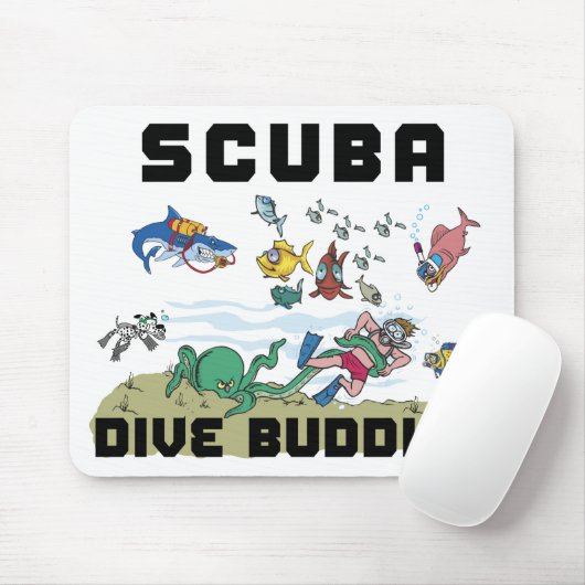 Funny Dive Buddy SCUBA Dive Buddy Muismat (Met muis)