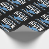 Funny Diver Scuba Diving Cadeaupapier (Hoek)