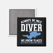 Funny Diver Scuba Diving Magneet (Voorkant / Achterkant)