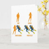 Funny Diving Scuba Diver Apparel Ocean Lover Dive Kaart (Gele Bloem)