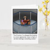 Funny Divorce Humor Wenskaart Kaart (Gele Bloem)