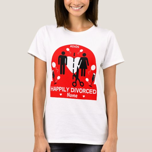 Funny Divorce Party T-shirt (Voorkant)