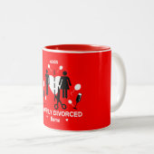 Funny Divorce Party Tweekleurige Koffiemok (Voorkant rechts)