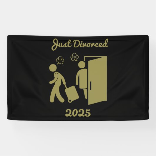 Funny Divorce Sympathie Gifts Spandoek (Horizontaal)