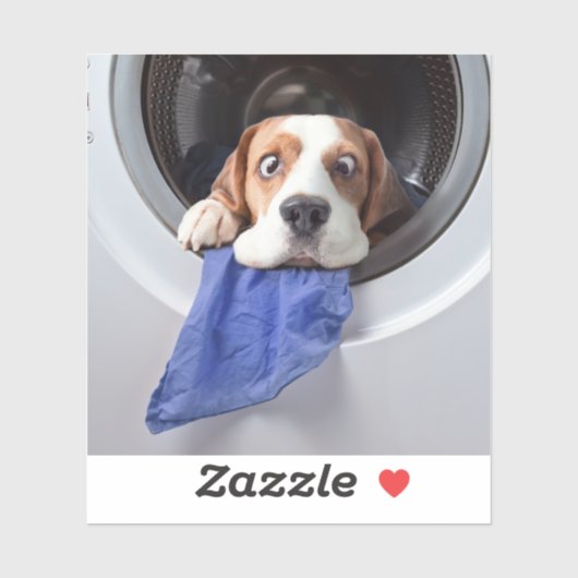 Funny dizzy beagle delicate washing sticker (Vel)