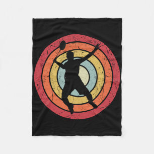 Funny Dminton Shuttle Retro Vintage voor mannen Vr Fleece Deken