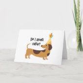 Funny do I Smell Cake Birthday Dog Kaart (Voorkant)