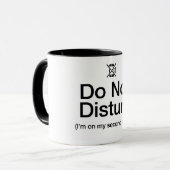 Funny Do Not Disturb Coffee Mug-WFH Sarcastic Mug (Devant gauche)