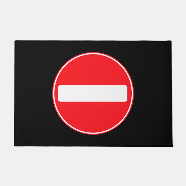 Funny "Do not Enter"-symbool Introvert antisocial Deurmat (Voorkant)
