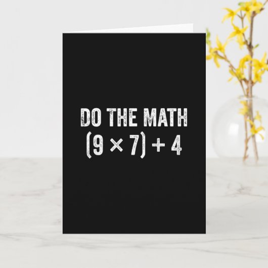 Funny Do The Math 67 Meme  Kaart (Gele Bloem)