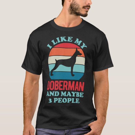 Funny Doberman 207 T-shirt (Voorkant)