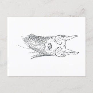 Funny Doberman Dog met zonnebril Feestdagenkaart