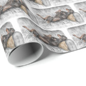 Funny Doberman over Sofa Cadeaupapier (Rol Hoek)