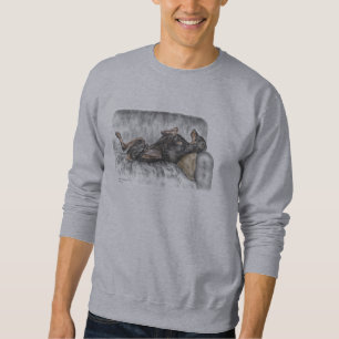 Funny Doberman over Sofa Trui