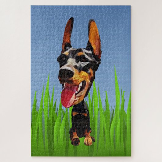 Funny Doberman Pinscher 1014 PC Puzzle Legpuzzel (Verticaal)
